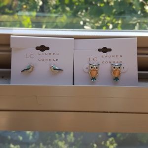 NWT LC Bird & Owl Earrings